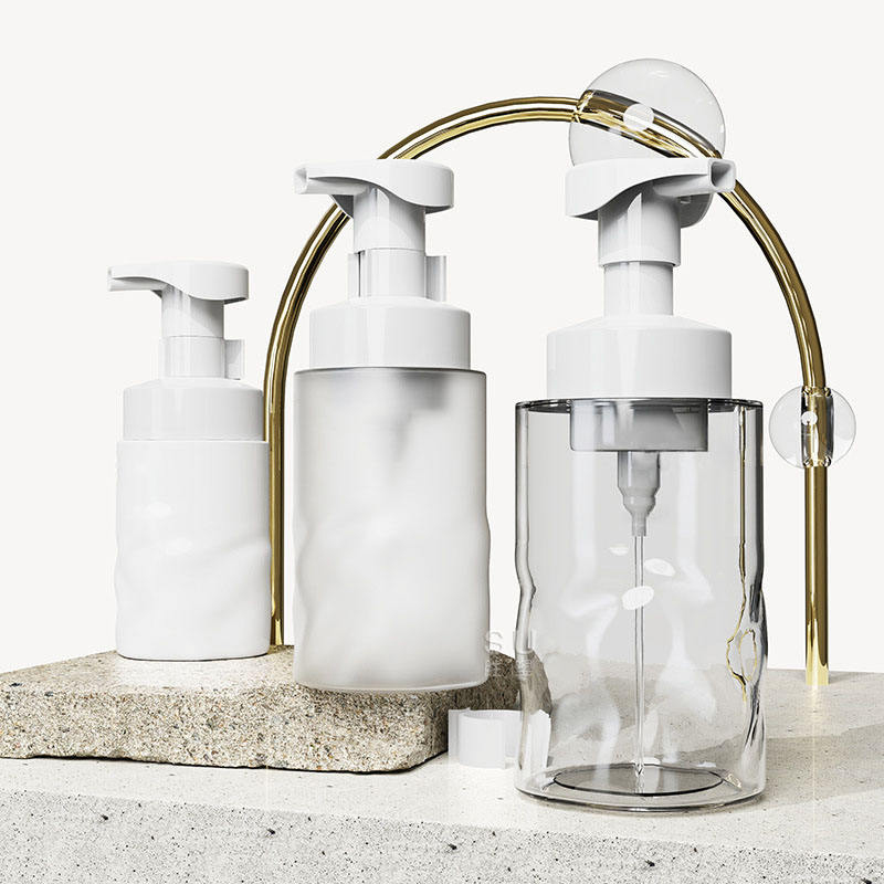 Bottiglia di sapone per le mani schiumogeno rosa nudo da 150 ml 250 ml 300 ml 400 ml Bottiglia riutilizzabile con pompa in schiuma