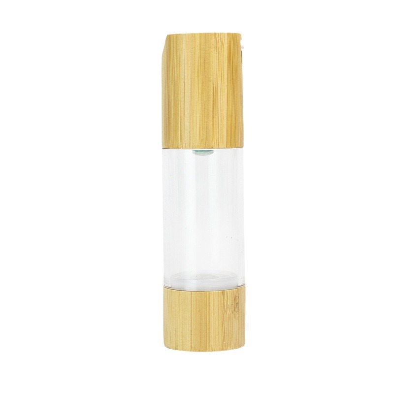 Flacone con pompa airless per lozione di bambù da 15 ml 30 ml 50 ml Contenitore cosmetico sottovuoto per emulsione per crema per gli occhi da 1 oz 1,7 oz Flacone con pompa airless per lozione di bambù da 15 ml 30 ml 50 ml Contenitore cosmetico sottovuoto per emulsione per crema per gli occhi da 1 oz 1,7 oz