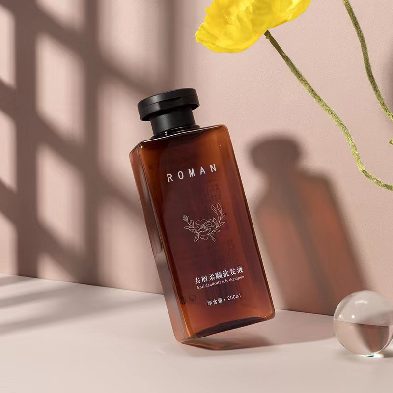 Bottiglia in PET per capelli secchi da 200 ml 300 ml per spremere i capelli con tappo flip top Bottiglia di lozione per gel doccia con shampoo in plastica quadrata