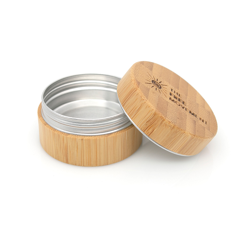 Bottiglia di crema per il viso in legno di bambù a forma di cilindro per imballaggio cosmetico da 5 g 15 g 30 g 50 g 100 g con vaso interno in alluminio Bottiglia di crema per il viso in legno di bambù a forma di cilindro per imballaggio cosmetico da 5 g 15 g 30 g 50 g 100 g con vaso interno in alluminio