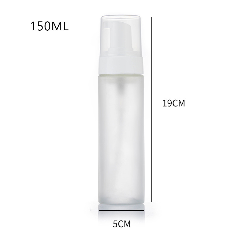 Bottiglia vuota per pompa in schiuma di vetro Bottiglia trasparente per sapone schiumogeno per la cura della pelle Bottiglia vuota per pompa in schiuma di vetro Bottiglia trasparente per sapone schiumogeno per la cura della pelle