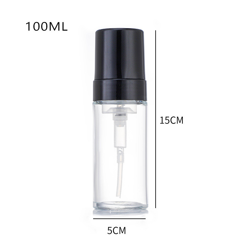 Bottiglia vuota per pompa in schiuma di vetro Bottiglia trasparente per sapone schiumogeno per la cura della pelle Bottiglia vuota per pompa in schiuma di vetro Bottiglia trasparente per sapone schiumogeno per la cura della pelle