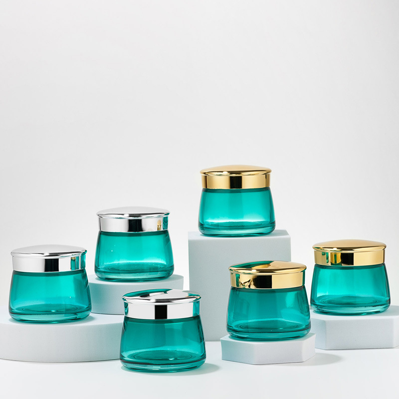 Barattolo vuoto per burro per il corpo, cosmetico, con coperchio dorato