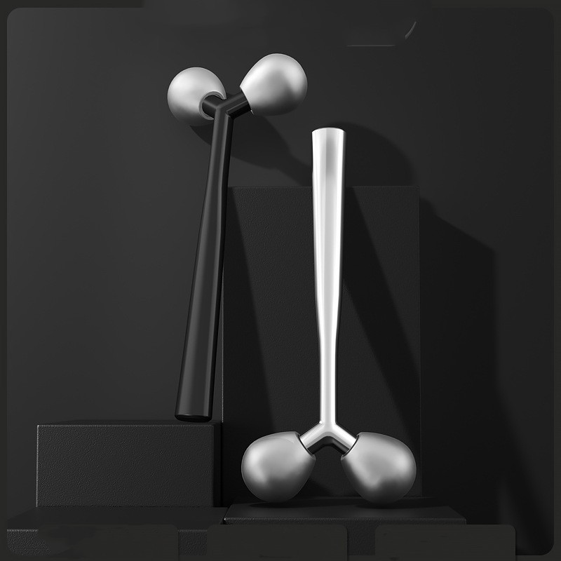 Massaggiatore a rulli 3D dimagrante a forma di Y per il sollevamento del viso portatile. Rullo per massaggio del viso ruotato a 360 gradi