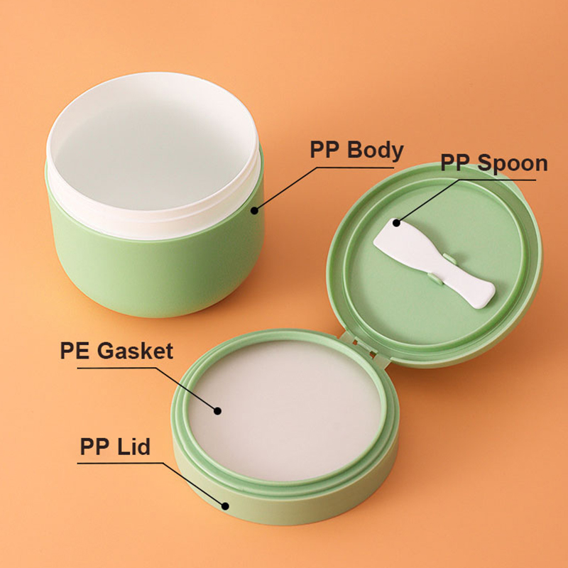 200g 300g 400g plastica satinata rotonda cosmetica maschera per la cura della pelle vaso di crema sbiancante rimozione lentiggine contenitore per la protezione solare con cucchiaio 200g 300g 400g plastica satinata rotonda cosmetica maschera per la cura della pelle vaso di crema sbiancante rimozione lentiggine contenitore per la protezione solare con cucchiaio