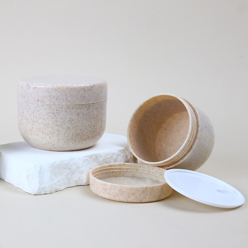 Vaso contenitore in paglia di grano bocca larga 80g 120g 200g 250g Bottiglia di crema per la cura della pelle Cosmetici Vaso per crema per il viso con coperchi Vaso contenitore in paglia di grano bocca larga 80g 120g 200g 250g Bottiglia di crema per la cura della pelle Cosmetici Vaso per crema per il viso con coperchi