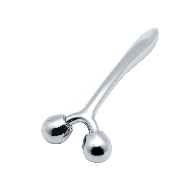 Massaggio 3D a forma di Y Beauty Bar Lifting facciale portatile Cura della pelle antietà Rullo viso in metallo dorato 24k Massaggio 3D a forma di Y Beauty Bar Lifting facciale portatile Cura della pelle antietà Rullo viso in metallo dorato 24k