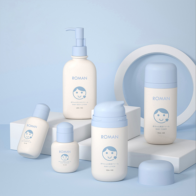 Bottiglie ovali vuote in plastica verde PP da 50 ml 80 ml 100 ml con pompa per lozione airless Fondotinta sottovuoto e flacone per crema per il viso per la cura della pelle