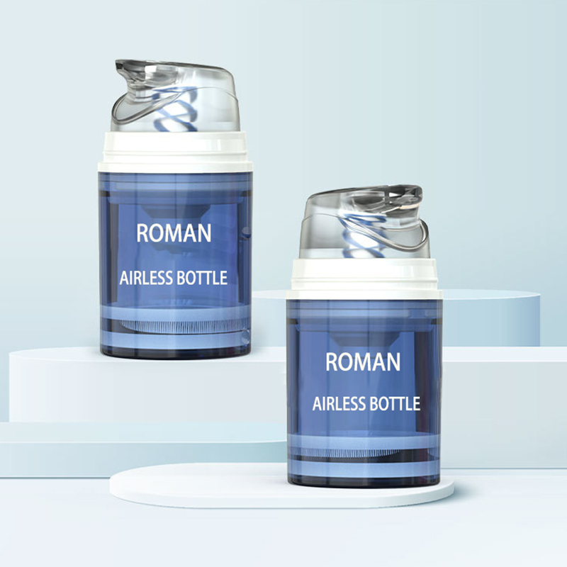 Tutta la plastica 15ml 1oz Flacone per lozione airless 30ml 50ml Tpe Spring Mono Flacone cosmetico in plastica con molla trasparente