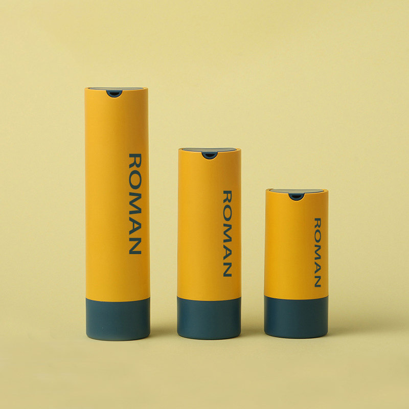 Flacone con pompa airless per la cura della pelle, contenitore per siero cosmetico in plastica rotonda, per lozione o nebulizzazione per il viso, 15 ml 30 ml 50 ml