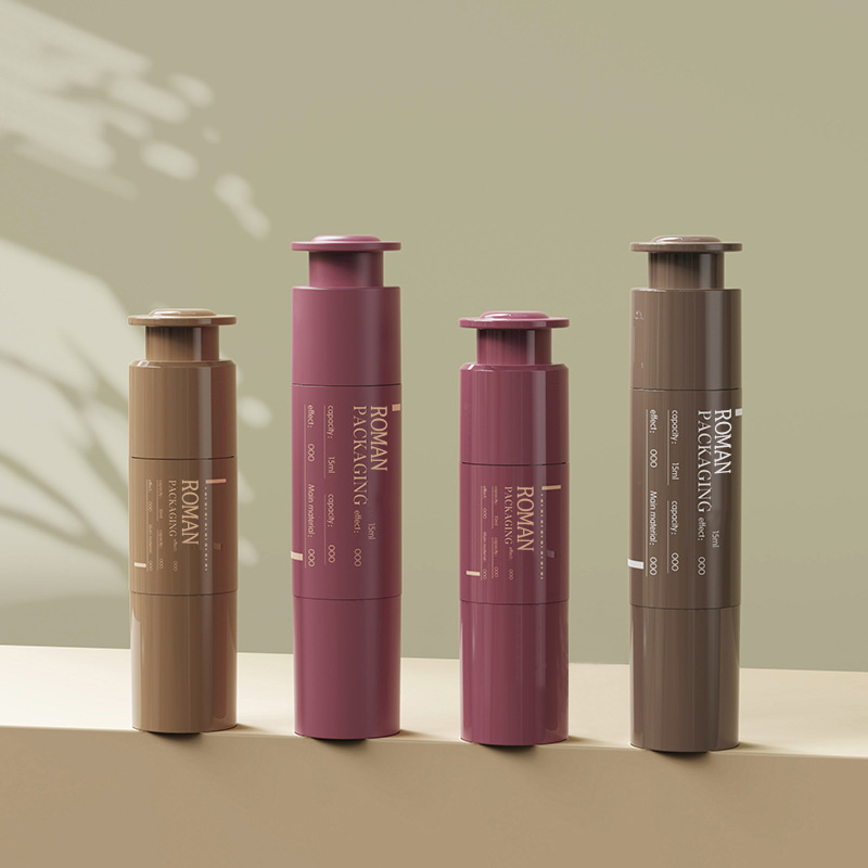 Siringa per imballaggio cosmetico da 10 ml 15 ml 20 ml Siringa per crema per gli occhi personalizzata Cosmetici Bottiglia airless per lozione di plastica portatile