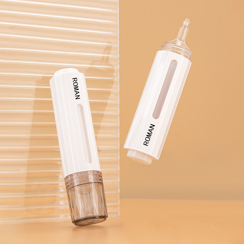 Bottiglia di lozione per pompa airless a forma di siringa cosmetica da 10 ml 15 ml Siringa per gel sbiancante per denti per bottiglia di lozione per siero