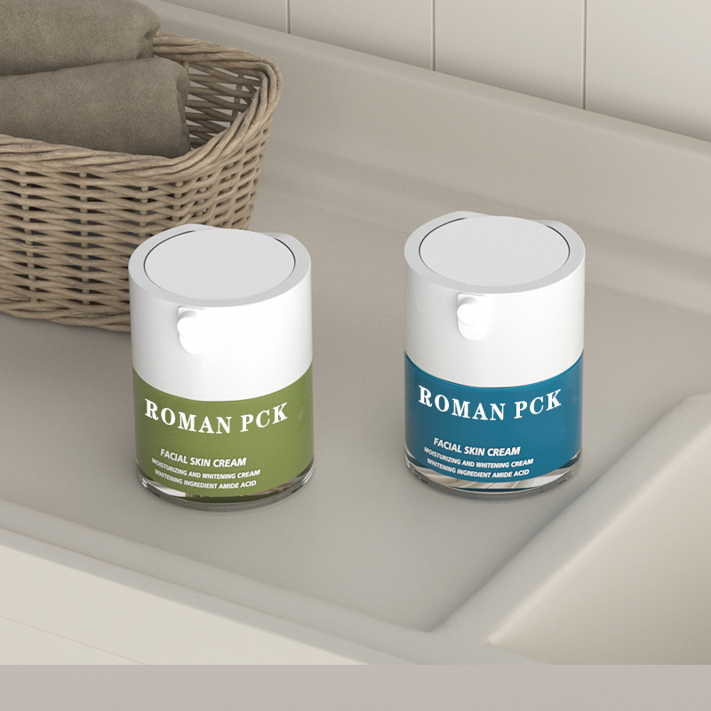 Barattolo senz'aria per crema per il viso in plastica per la cura della pelle da 15 g 30 g 30 ml 50 ml 100 ml con tappo AS per crema di siero all'essenza di lozione Barattolo senz'aria per crema per il viso in plastica per la cura della pelle da 15 g 30 g 30 ml 50 ml 100 ml con tappo AS per crema di siero all'essenza di lozione
