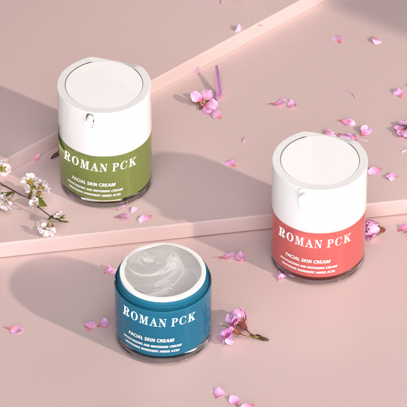 Barattolo senz'aria per crema per il viso in plastica per la cura della pelle da 15 g 30 g 30 ml 50 ml 100 ml con tappo AS per crema di siero all'essenza di lozione