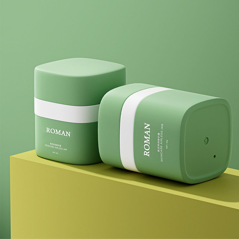 Barattoli di crema rotondi con pompa Airless da 15g 30g 50g a doppia parete in PP con tappo in plastica per creme idratanti mascara, fard e rossetto