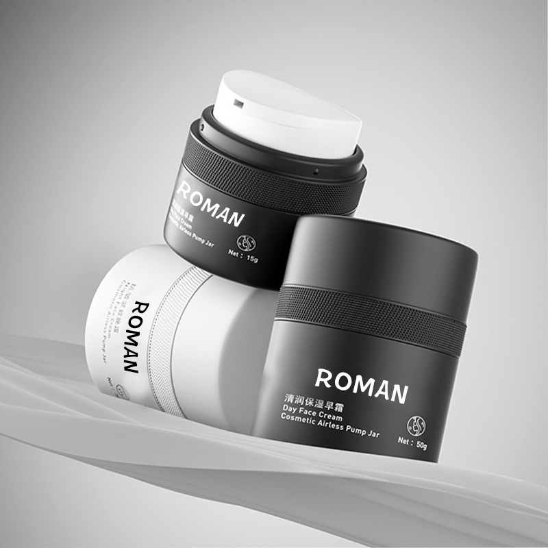 15ml 30ml 50ml Bianco Nero Doppia parete Vuota PP Plastica Ricarica Presse Airless Crema idratante Lozione Crema Bottiglia di siero con pompa