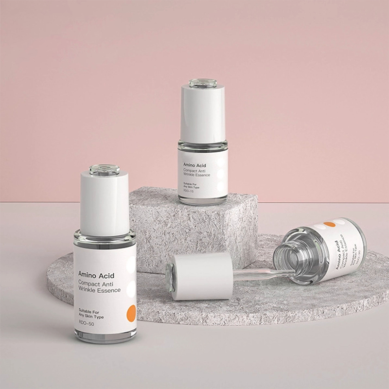 5 ml 10 ml 15 ml 20 ml piccola bellezza fantasia bottiglia di olio essenziale vuota bottiglia di plastica ambra trasparente con flaconi contagocce per la cura della pelle