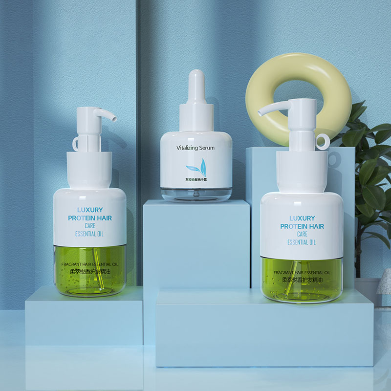 Contagocce di grande volume 50ml 80ml 100ml Bottiglie di olio per capelli in plastica Imballaggio per la cura della pelle Imballaggio vuoto per bottiglia di olio per il corpo in plastica