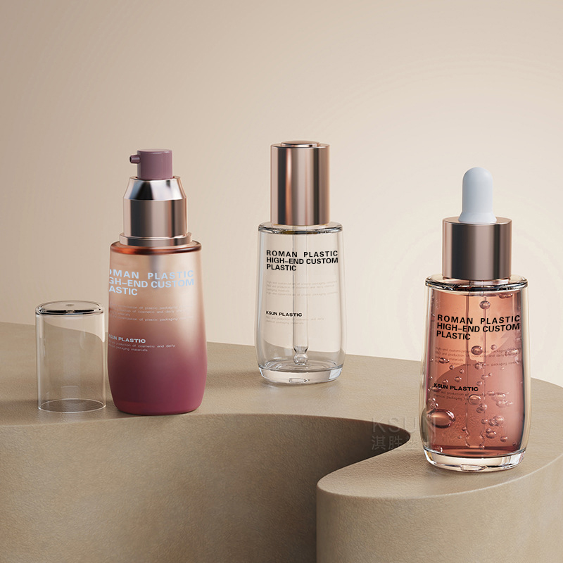 Flacone di olio cosmetico ricaricabile 50ml Flacone contagocce di siero per la cura del viso in PETG rosso vino con contagocce per set di flaconi di crema Flacone di olio cosmetico ricaricabile 50ml Flacone contagocce di siero per la cura del viso in PETG rosso vino con contagocce per set di flaconi di crema