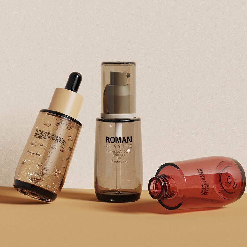 Flacone di olio cosmetico ricaricabile 50ml Flacone contagocce di siero per la cura del viso in PETG rosso vino con contagocce per set di flaconi di crema Flacone di olio cosmetico ricaricabile 50ml Flacone contagocce di siero per la cura del viso in PETG rosso vino con contagocce per set di flaconi di crema