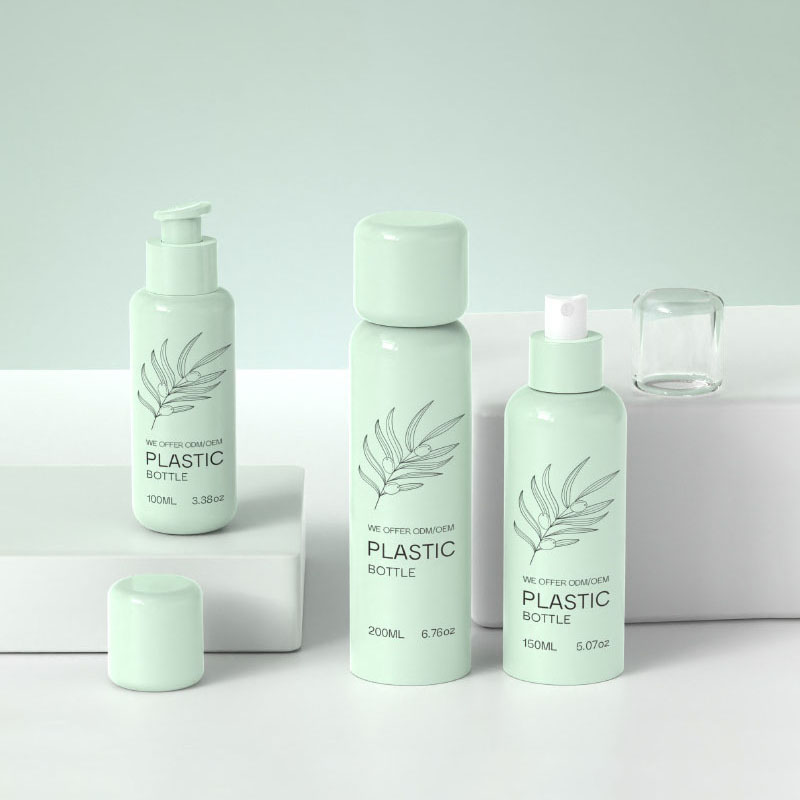 Flacone cosmetico in plastica PET da 50 ml 100 ml 120 ml 150 ml 200 ml per protezione solare disinfettante umidità nebbia spray profumo olio essenziale uso Flacone cosmetico in plastica PET da 50 ml 100 ml 120 ml 150 ml 200 ml per protezione solare disinfettante umidità nebbia spray profumo olio essenziale uso