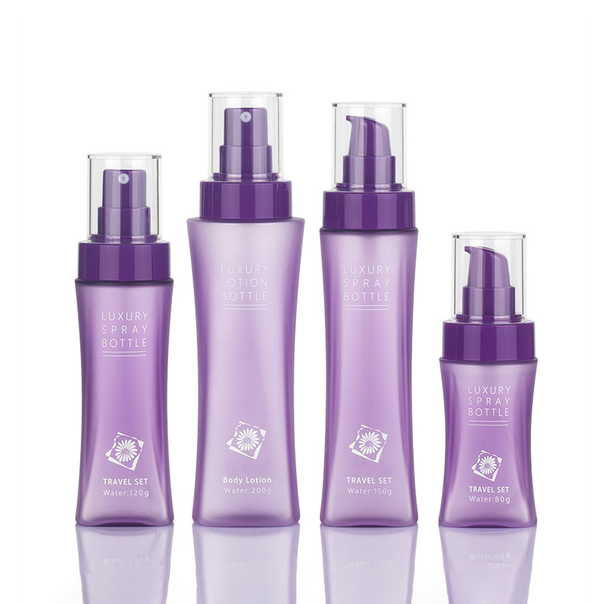 Bottiglia da viaggio in plastica per animali domestici a forma di vita da 80 ml 120 ml 150 ml 200 ml Design esplosivo per lozioni Toner Acqua - Comodo flacone spray di piccole dimensioni