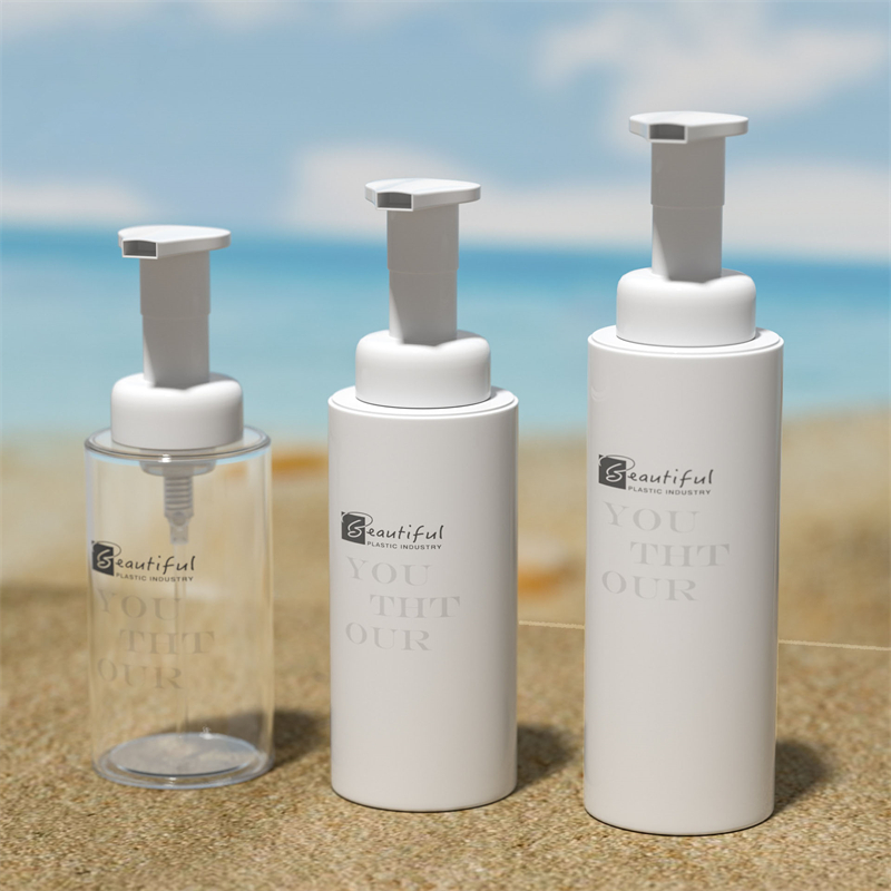 Bottiglia in PET bianca da 100 ml 120 ml 150 ml 200 ml 300 ml con pompa schiumogena bianca per saponi schiumogeni e prodotti per la cura dei capelli Pacchetto cosmetico