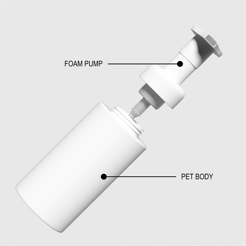 Bottiglia in PET bianca da 100 ml 120 ml 150 ml 200 ml 300 ml con pompa schiumogena bianca per saponi schiumogeni e prodotti per la cura dei capelli Pacchetto cosmetico Bottiglia in PET bianca da 100 ml 120 ml 150 ml 200 ml 300 ml con pompa schiumogena bianca per saponi schiumogeni e prodotti per la cura dei capelli Pacchetto cosmetico