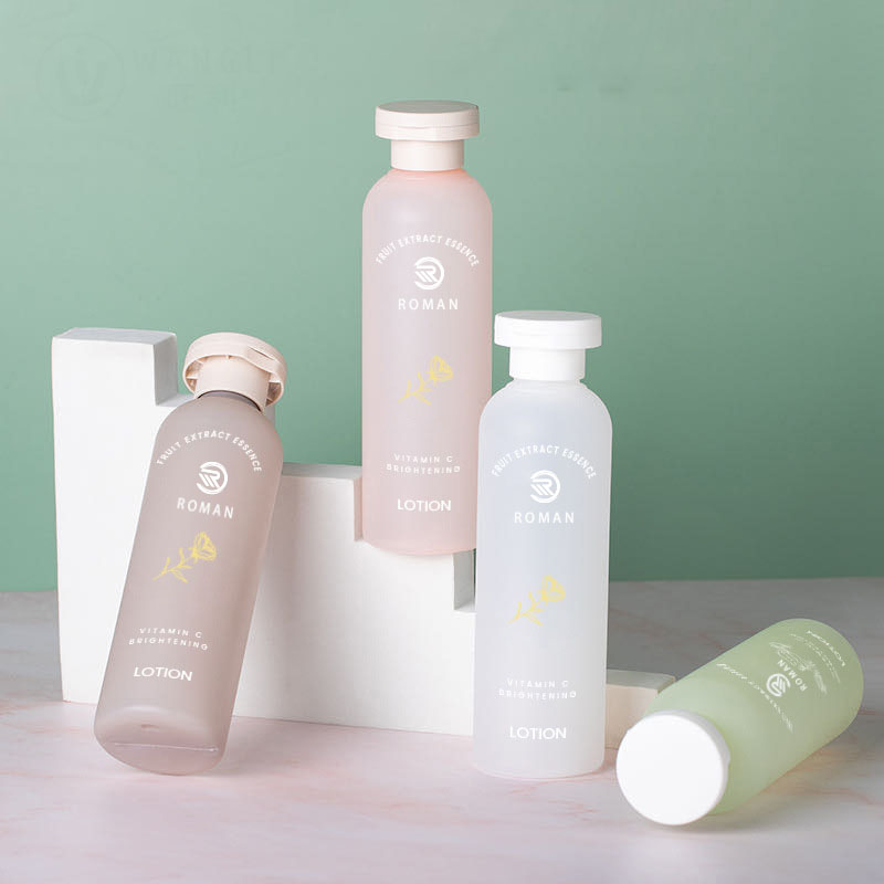 100ml 150ml 200ml 250ml Olio essenziale di rugiada pura Bottiglia opaca PET Flip Cover Prodotti per la cura della pelle Bottiglia Essenza Bottiglia di toner acqua