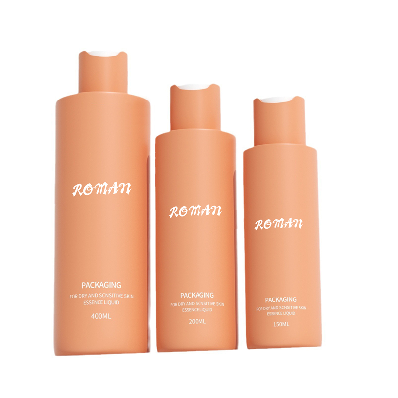 Bottiglia rotonda in plastica PET da 100 ml 150 ml 200 ml con tappo arancione trasparente Disco riutilizzabile vuoto per shampoo per maschera viso siero per la cura della pelle Bottiglia rotonda in plastica PET da 100 ml 150 ml 200 ml con tappo arancione trasparente Disco riutilizzabile vuoto per shampoo per maschera viso siero per la cura della pelle