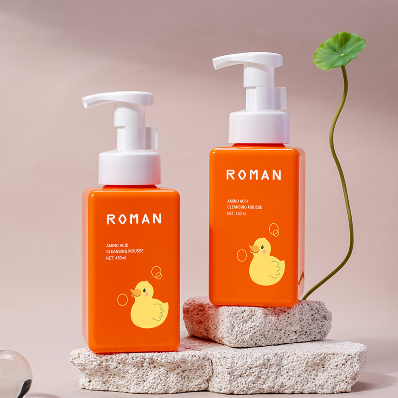 250Ml 300ml 450Ml 500ml 650Ml Bottiglia di mousse detergente per la cura della pelle Bottiglia di schiuma per shampoo per ciglia quadrata Imballaggio di articoli da toeletta per hotel