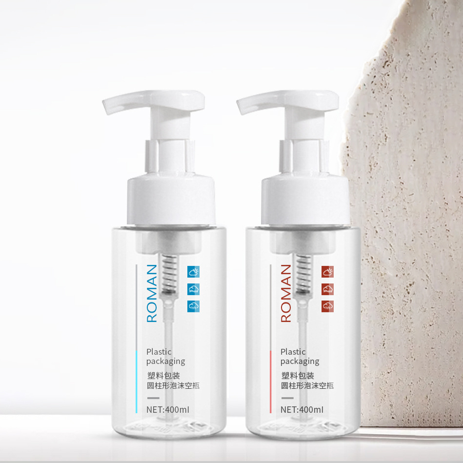 Bottiglia di plastica per pompa di schiuma detergente disinfettante per le mani rotonda carina in plastica 200ml 300ml 500ml Dimensioni per l'imballaggio di shampoo detergente viso Bottiglia di plastica per pompa di schiuma detergente disinfettante per le mani rotonda carina in plastica 200ml 300ml 500ml Dimensioni per l'imballaggio di shampoo detergente viso