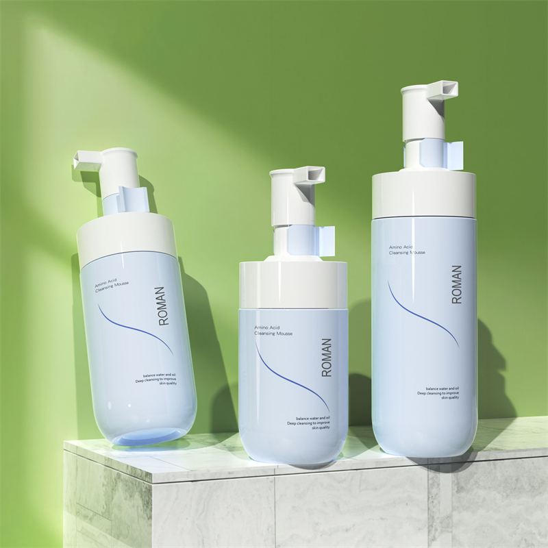 Schiuma sbiancante per il viso con etichetta privata Mousse detergente delicata Detergente per bolle Bottiglia per pompa in schiuma PET blu 150 ml 200 ml 300 ml Schiuma sbiancante per il viso con etichetta privata Mousse detergente delicata Detergente per bolle Bottiglia per pompa in schiuma PET blu 150 ml 200 ml 300 ml