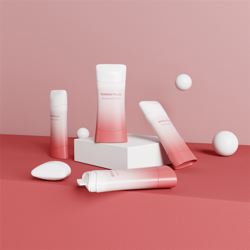 Bottiglia di deodorante rotonda dritta cosmetica con capacità e colori multipli