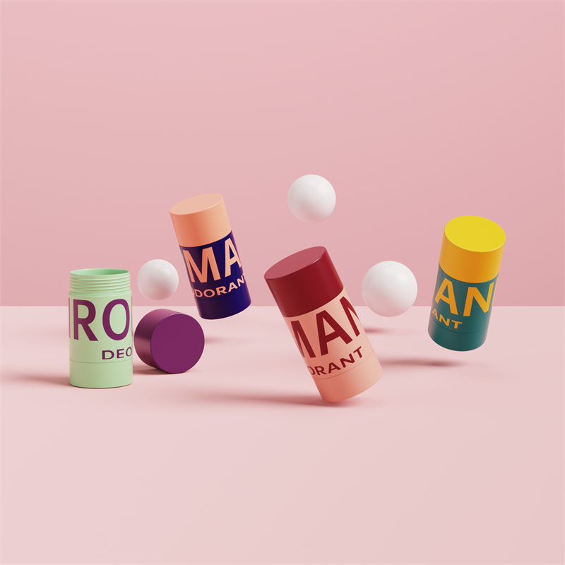 Bottiglia di imballaggio per contenitore deodorante in plastica ovale vuoto per la cura della pelle Bottiglia di imballaggio per contenitore deodorante in plastica ovale vuoto per la cura della pelle