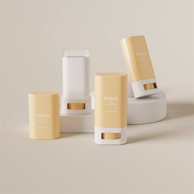 Bottiglia di imballaggio per contenitore deodorante in plastica ovale vuoto per la cura della pelle