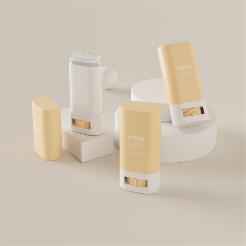 Bottiglia di imballaggio per contenitore deodorante in plastica ovale vuoto per la cura della pelle Bottiglia di imballaggio per contenitore deodorante in plastica ovale vuoto per la cura della pelle