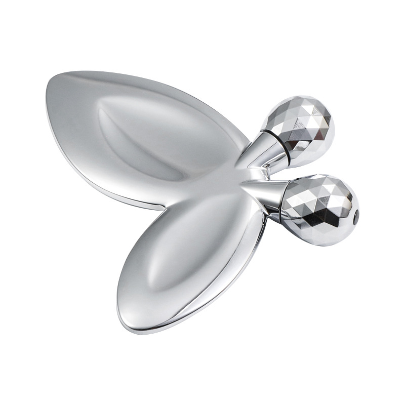 Rullo per massaggio facciale a forma di farfalla in lega di zinco Rullo per massaggio facciale a forma di farfalla in lega di zinco