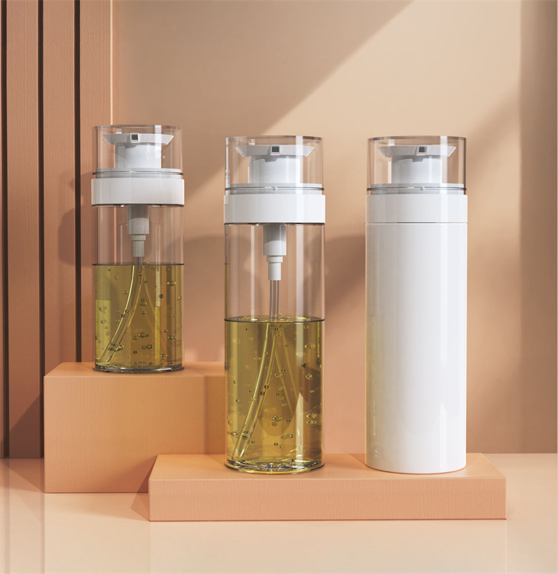 200ml 300ml Innovativo Vuoto Pet Gel Doccia Lozione Sapone Liquido Pompa Bottiglia Oli Per La Cura Dei Capelli Shampoo e Balsamo Bottiglie di plastica