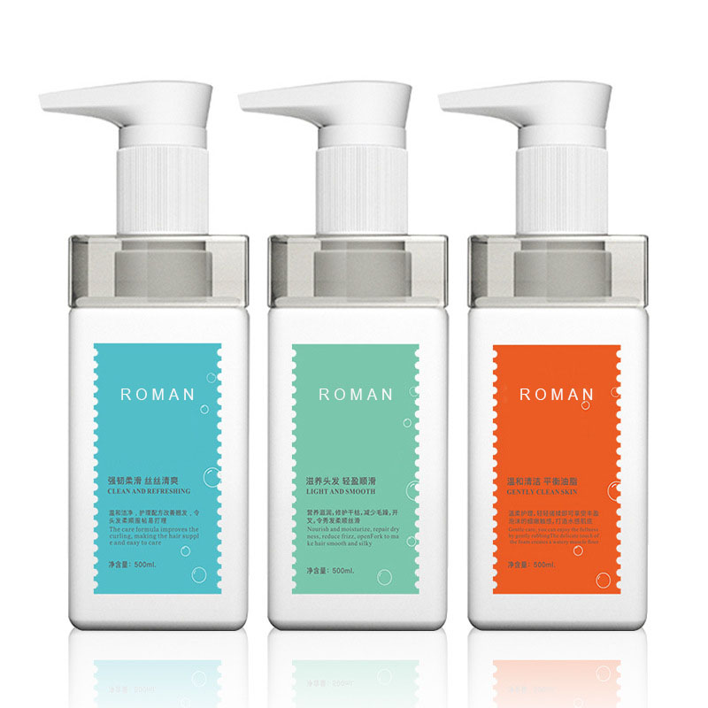 500ml 750ml Bottiglia e balsamo per pompa per shampoo per lozione per hotel in plastica vuota di lusso per cosmetici vuoti con dispenser per sapone per lavaggio a mano 500ml 750ml Bottiglia e balsamo per pompa per shampoo per lozione per hotel in plastica vuota di lusso per cosmetici vuoti con dispenser per sapone per lavaggio a mano