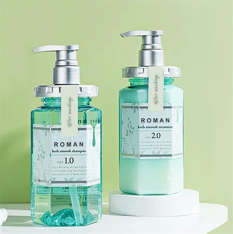 Bottiglie vuote per lozione detergente per il corpo Shampoo per capelli Dispenser per gel doccia Bottiglia per liquido per lavaggio a mano Esagonale 300 ml 450 ml 500 ml 600 ml Bottiglia per pompa per lozione in plastica PET