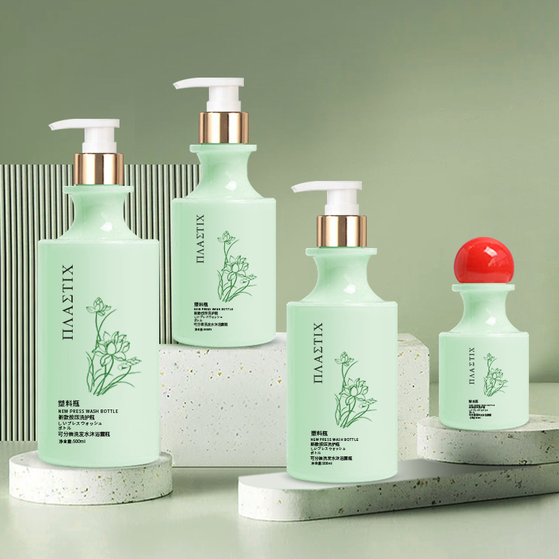 Bottiglia di lozione per il lavaggio del viso in plastica smerigliata con collo curvo di fascia alta per bottiglia di toner per la cura della pelle 100ml 200ml 300ml 500ml con tappo a sfera Bottiglia di lozione per il lavaggio del viso in plastica smerigliata con collo curvo di fascia alta per bottiglia di toner per la cura della pelle 100ml 200ml 300ml 500ml con tappo a sfera