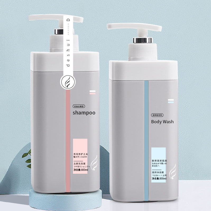 Bottiglie di imballaggio in plastica ad alta capacità da 500 ml 800 ml per lozione per la cura della pelle Contenitore tonico per capelli Bottiglia vuota di shampoo e balsamo