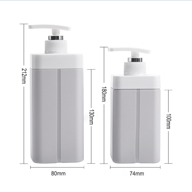 Bottiglie di imballaggio in plastica ad alta capacità da 500 ml 800 ml per lozione per la cura della pelle Contenitore tonico per capelli Bottiglia vuota di shampoo e balsamo Bottiglie di imballaggio in plastica ad alta capacità da 500 ml 800 ml per lozione per la cura della pelle Contenitore tonico per capelli Bottiglia vuota di shampoo e balsamo