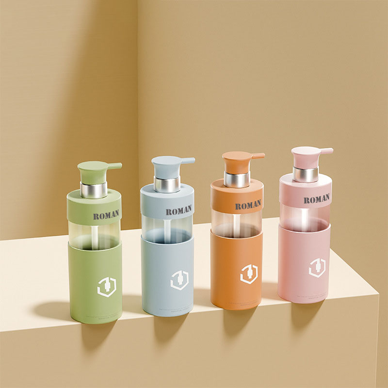 Lusso 100 ml 200 ml 300 ml 450 ml 500 ml 700 ml Bottiglia di lozione per il corpo PET Bottiglie di shampoo e balsamo in plastica Set Imballaggio cosmetico per gel doccia