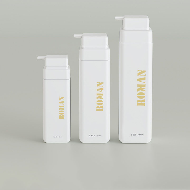Flacone di shampoo per olio per il corpo in plastica vuota di lusso 300ml 500ml 750ml Flacone per pompa per lozione cosmetica glassata per gel doccia al latte
