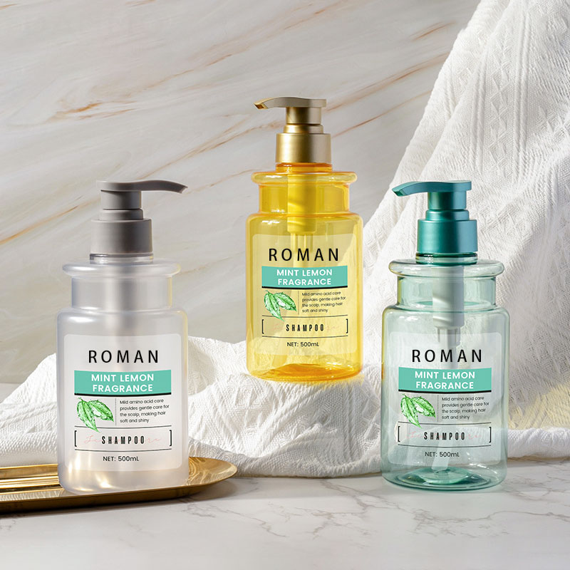 Bottiglia in PET 300ml 500ml Pressa in plastica Trasparente Lozione per il corpo Shampoo Doccia Bottiglia Guarnizione della pompa per Crema Profumo Cura del corpo