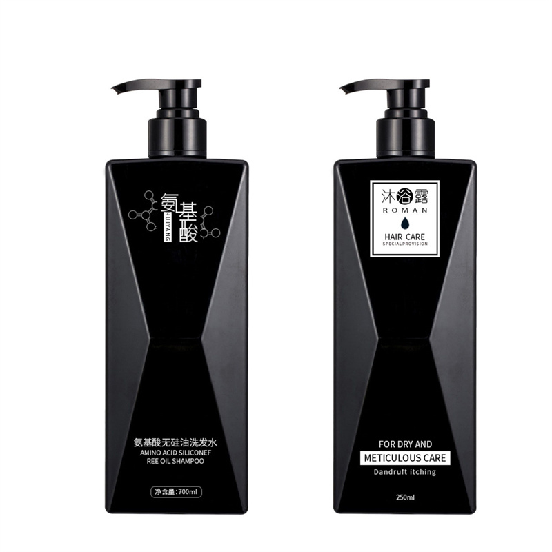 Confezione di shampoo in plastica opaca stile coreano da 700 ml per shampoo domestico in una bottiglia di liquido per lavaggio a mano di alto livello estetico Confezione di shampoo in plastica opaca stile coreano da 700 ml per shampoo domestico in una bottiglia di liquido per lavaggio a mano di alto livello estetico