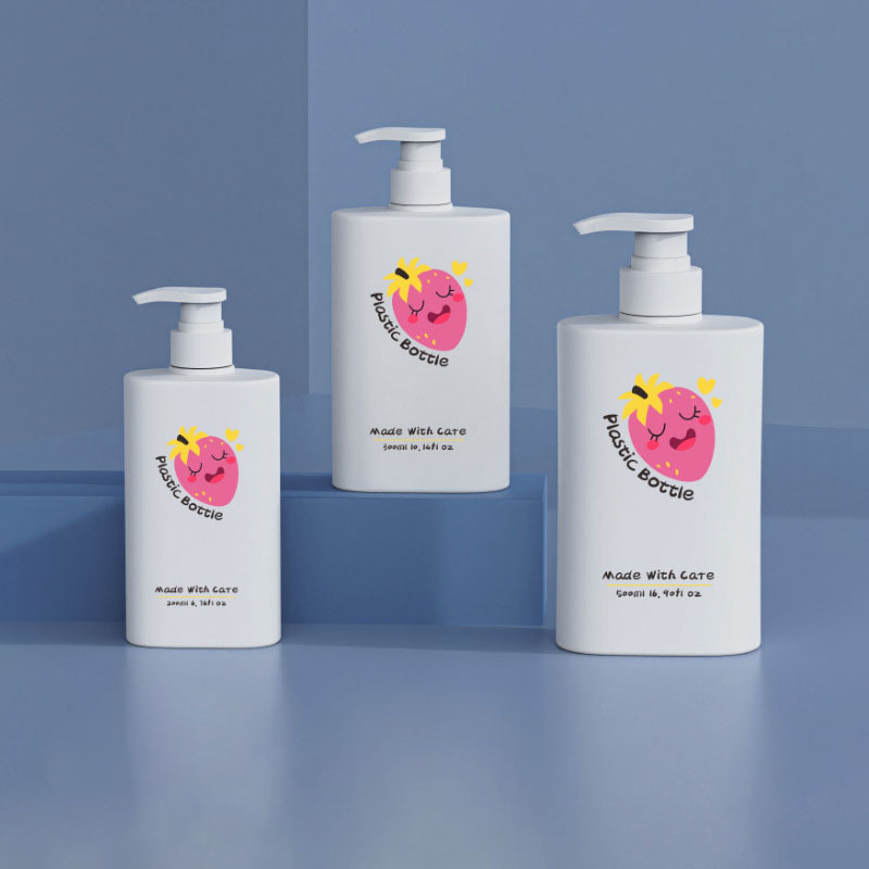 Bottiglia di shampoo in plastica PET rettangolare da 200 ml 300 ml 500 ml con chiusura con tappo a vite per maschere per il viso Profumo Oli essenziali Lozione Ciglia finte Bottiglia di shampoo in plastica PET rettangolare da 200 ml 300 ml 500 ml con chiusura con tappo a vite per maschere per il viso Profumo Oli essenziali Lozione Ciglia finte