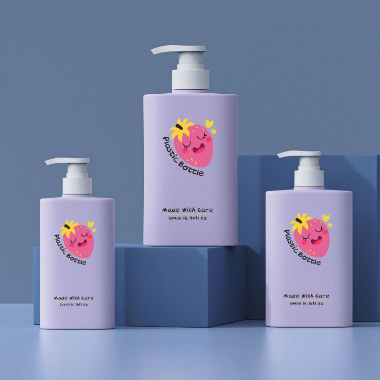 Bottiglia di shampoo in plastica PET rettangolare da 200 ml 300 ml 500 ml con chiusura con tappo a vite per maschere per il viso Profumo Oli essenziali Lozione Ciglia finte Bottiglia di shampoo in plastica PET rettangolare da 200 ml 300 ml 500 ml con chiusura con tappo a vite per maschere per il viso Profumo Oli essenziali Lozione Ciglia finte